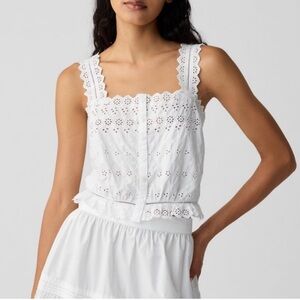 Gap x Doen Cropped Eyelet Tank